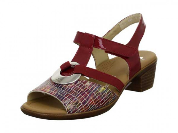 Ara Damen Sandale Lulgano rot/multicolor