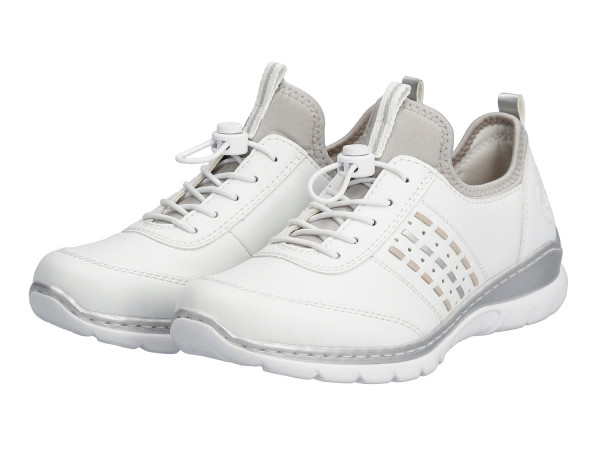 Rieker Damen Schnlüpfschuh white/rose