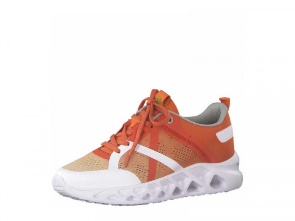 Jana Damen Sneaker orange/weiss